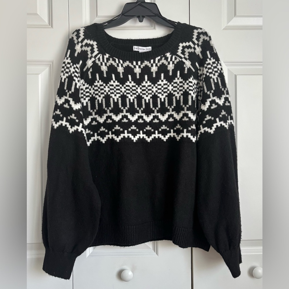 Black and White Patterned Sweater